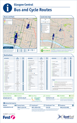 Local Area Map Buses and Taxis Destinations