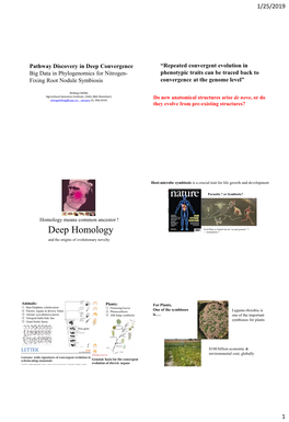 Deep Homology --- Mutualisms !! and the Origins of Evolutionary Novelty