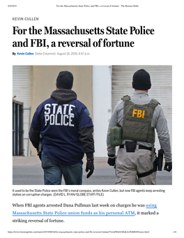 For the Massachusetts State Police and FBI, a Reversal of Fortune - the Boston Globe