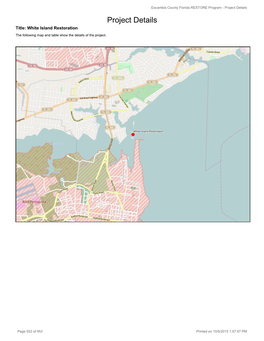 White Island Restoration the Following Map and Table Show the Details of the Project