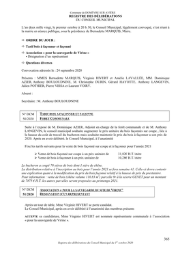 Registre Des Délibérations Du Conseil Municipal