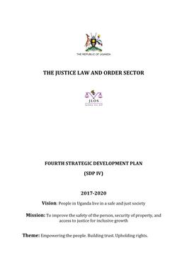 JUSTICE LAW and ORDER Sector Development Plan 2017