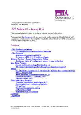 LGPC Bulletin 139 – January 2016