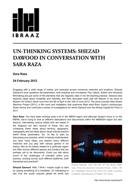 Un-Thinking Systems Shezad Dawood in Conversation