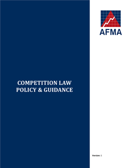 Competition Law POLICY & Guidance