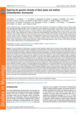 Exploring the Genomic Diversity of Black Yeasts and Relatives (Chaetothyriales, Ascomycota)