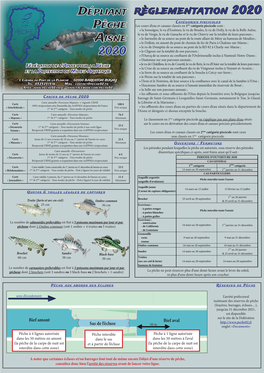 Dépliant Pêche Aisne 2020 Règlementation 2020