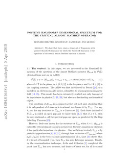 Arxiv:1804.01658V1 [Math-Ph] 5 Apr 2018 Labelling Theorem [19]