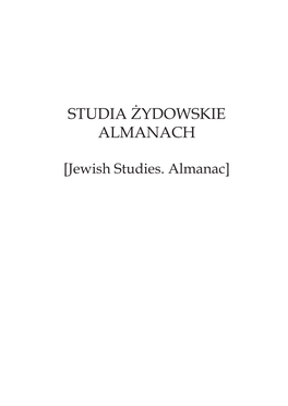 Studia Żydowskie Almanach