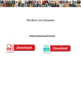 Rta Blue Line Schedule