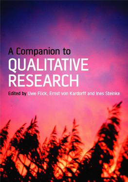 QUALITATIVE RESEARCH Flick-Prelims.Qxd 3/23/04 2:25 PM Page Ii Flick-Prelims.Qxd 3/23/04 2:25 PM Page Iii