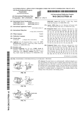 WO 2013/137920 Al 19 September 2013 (19.09.2013) P O P C T