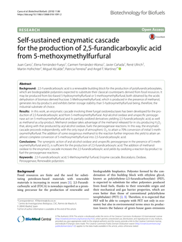 Self-Sustained Enzymatic Cascade for the Production of 2,5-Furandicarboxylic Acid from 5-Methoxymethylfurfural