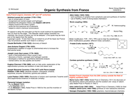 Organic Synthesis from France 10/02/2010