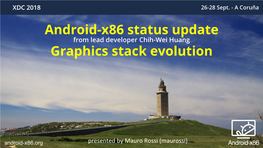 Android-X86 Status Update Graphics Stack Evolution