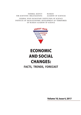 Economic and Social Changes: Facts, Trends, Forecast