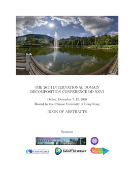 The 26Th International Domain Decomposition Conference Dd Xxvi