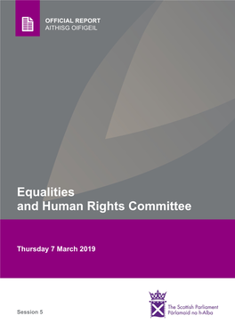 Equalities and Human Rights Committee