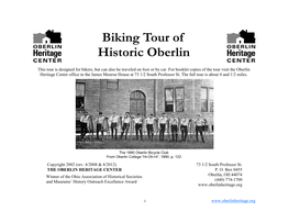 Self-Guided Biking Tour of Historic Oberlin