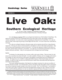 Live Oak: Southern Ecological Heritage by Dr