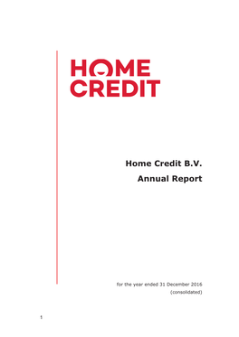 Home Credit B.V. Annual Report