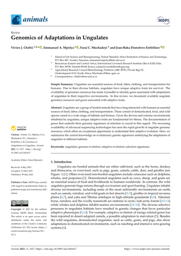 Genomics of Adaptations in Ungulates