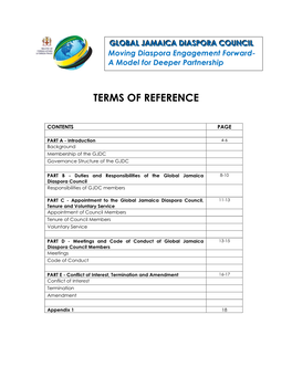 Terms of Reference