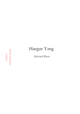 Haegue Yang Selected Press Galerie Chantal Crousel Sansom, Anna.«Blinddate