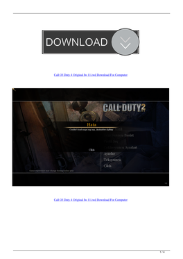 Call of Duty 4 Original Iw 11Iwd Download for Computer