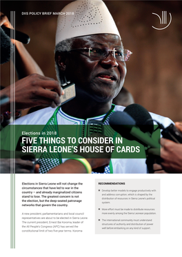 Five Things to Consider in Sierra Leone's House of Cards