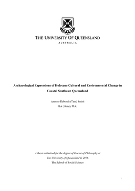 Archaeological Expressions of Holocene Cultural and Environmental Change in Coastal Southeast Queensland