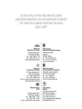 Action Plan for the Protection and Restoration of Floodplain Forests on the Bulgarian Danube Islands 2003–2007