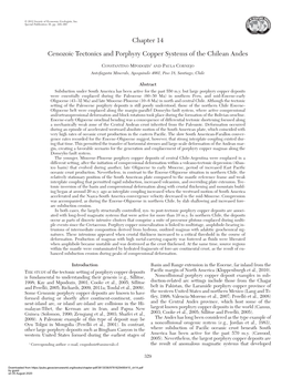 Chapter 14 Cenozoic Tectonics and Porphyry Copper Systems of the Chilean Andes