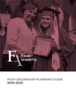 Post-Secondary Planning Guide 2019-2020 Contents