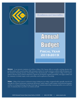 Annual Budget Summary Report