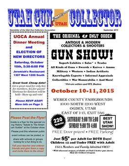 October 10-11, 2015 Held– Show up and Vote!
