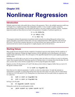 Nonlinear Regression