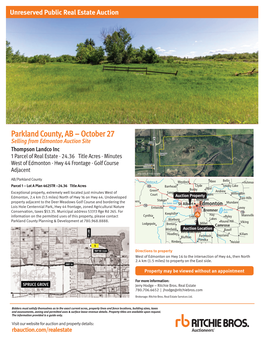 Parkland County, AB – October 27