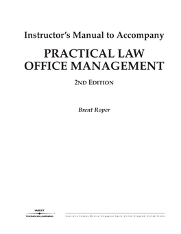 Practical Law Office Management