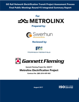 For Metrolinx Electrification Project