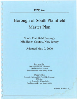 Borough of South Plainfield Master Plan