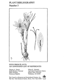 Dyes from Plants: an Annotated List of References