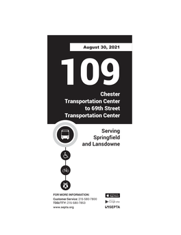 Chester Transportation Center to 69Th Street Transportation Center