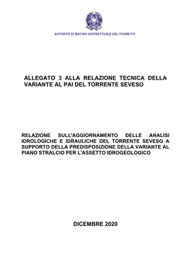 Relazione Sull'aggiornamento Delle Analisi