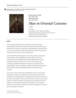 Man in Oriental Costume C
