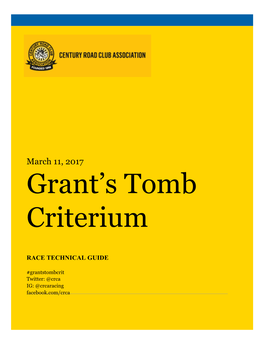 Grant's Tomb Criterium