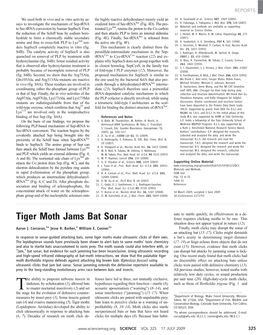 Tiger Moth Jams Bat Sonar Fense Requires Clicking Moths to Be Rare