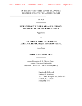 In the United States Court of Appeals for the District of Columbia Circuit