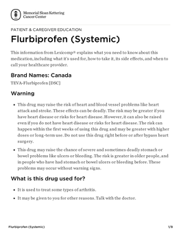 Flurbiprofen (Systemic)