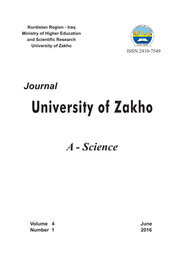 University of Zakho ISSN:2410-7549